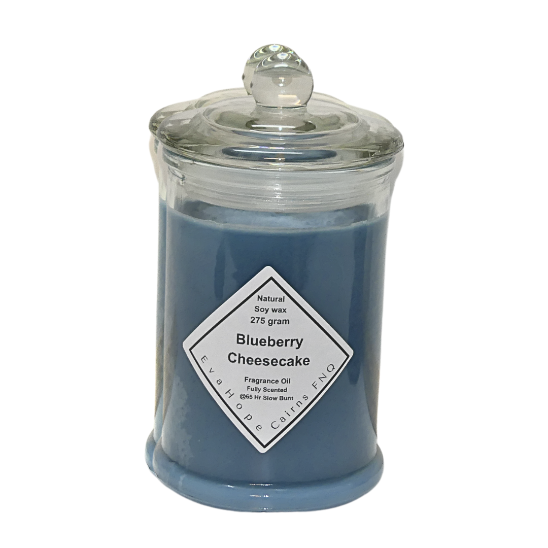 BLUEBERRY CHEESECAKE - 350ml. Soy Wax Candle.