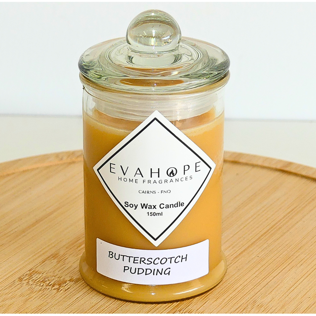 BUTTERSCOTCH PUDDING - 150ml Soy Wax Candle.