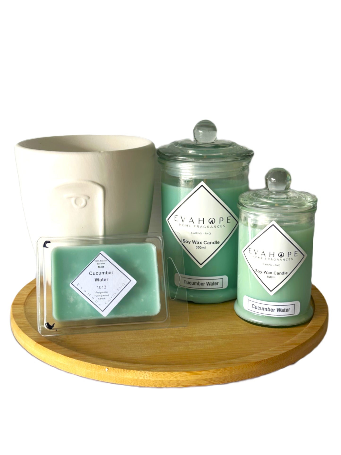 CUCUMBER WATER - Fully Scented 350ml Soy Wax candle
