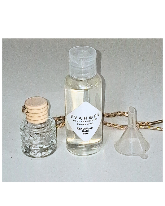Wild Lemongrass 10ml Car Diffuser Kit. Incl: 50ml Refill