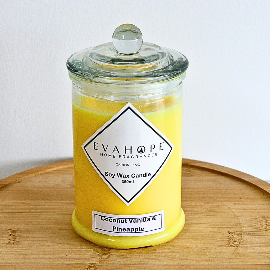 COCONUT PINEAPPLE & VANILLA - Scented Soy Wax. 150ml