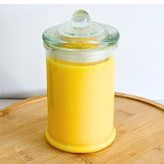 Frangipani 350ml Apothecary Jar Candle. @ 65 Hr slow burn