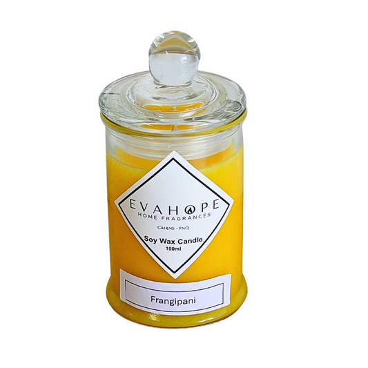 Frangipani 150ml Apothecary Jar Candle. @ 30 Hr slow burn