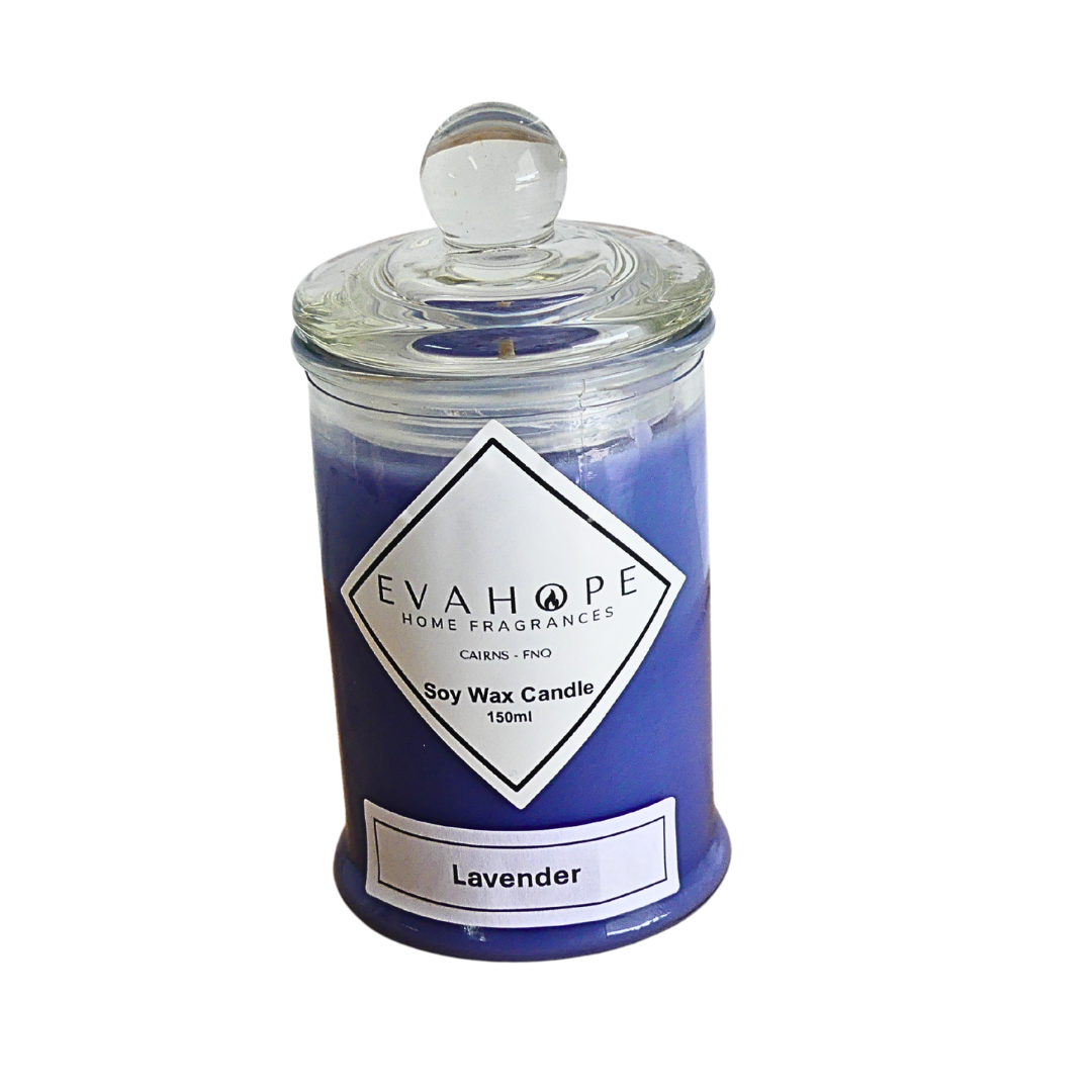 Lavender 150ml Fully Scented, Natural Soy Wax. @ 30 hr slow burn