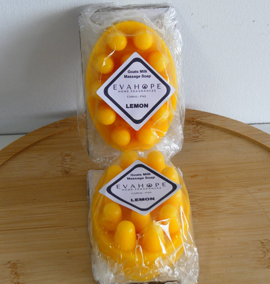 Goats Milk Massage Soap Bars (100gm) - LEMON: Essential Oil