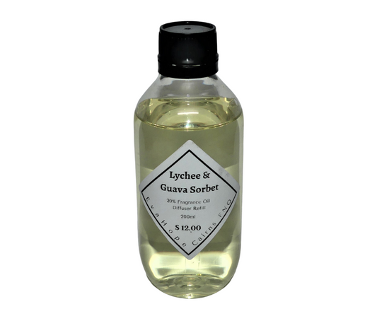 LYCHEE & GUAVA SORBET - 200ml Reed Diffuser Refill Kit