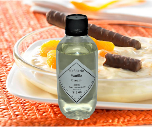 MANDARIN VANILLA CREAM - 200ml Reed Diffuser Refill