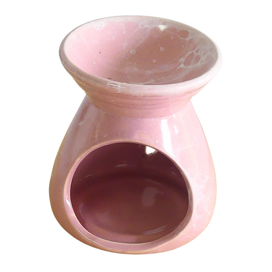 Pink Marbled Wax Melt Warmer Oil Burner. Ceramic