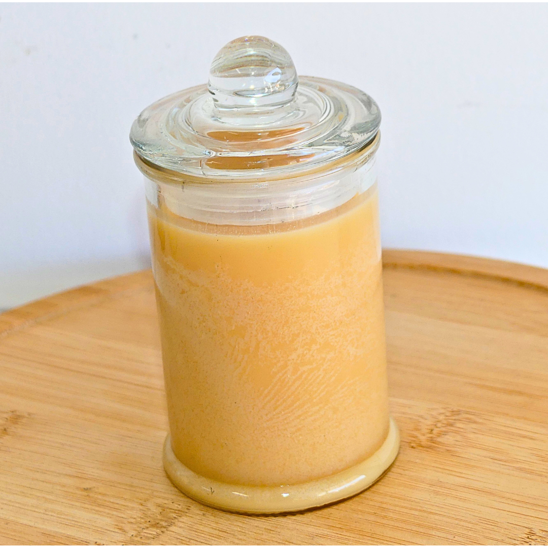 Salted Caramel Ice Cream 150ml Apothecary Jar Candle. @ 30 hr slow burn