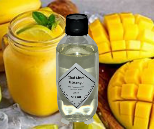 THAI LIME & MANGO - 200ml Reed Diffuser Refill