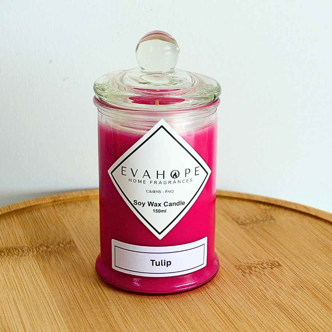 Tulip Scented Soy Wax Candle. 150ml