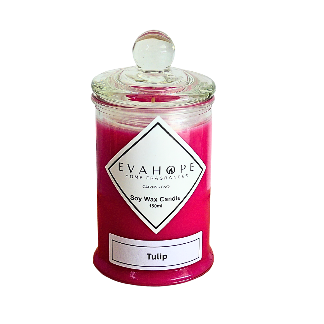 Tulip Scented Soy Wax Candle. 150ml