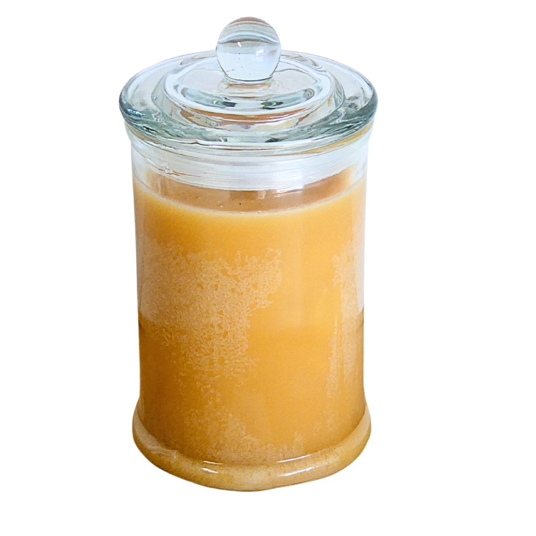 Vanilla Caramel 350ml Apothecary Jar Candle. @ 65 hr slow burn