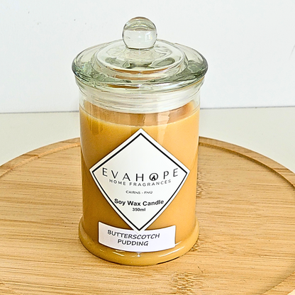 BUTTERSCOTCH PUDDING - 350ml Soy Wax Candle.