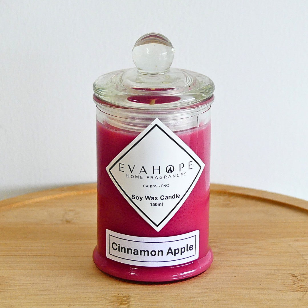 CINNAMON APPLE - Scented Soy Wax Candle 150ml