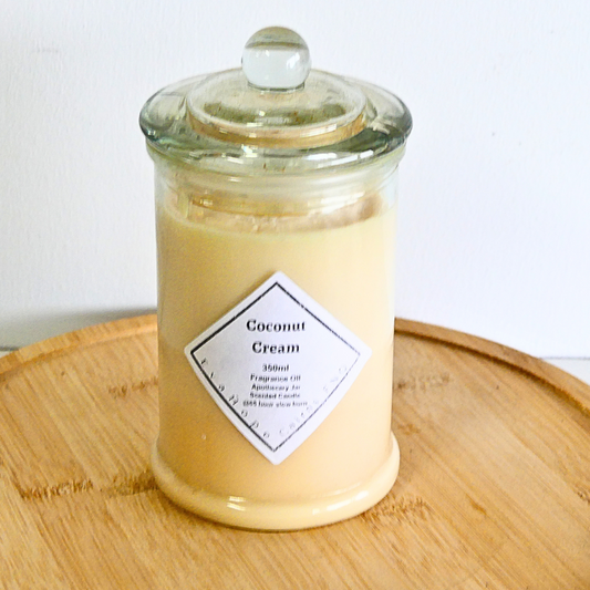 Coconut Cream 350ml Fully Scented, Natural Soy Wax. @65 Hr slow burn
