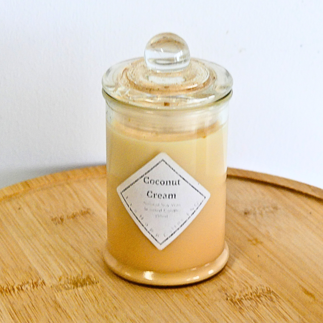 Coconut Cream 120gm Fully Scented, Natural Soy Wax. @30 Hr slow burn