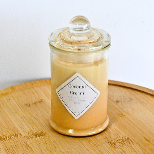 Coconut Cream 120gm Fully Scented, Natural Soy Wax. @30 Hr slow burn