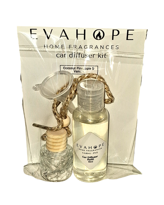 Coconut Pineapple & Vanilla 10ml Car Diffuser Kit. Incl: 50ml Refill