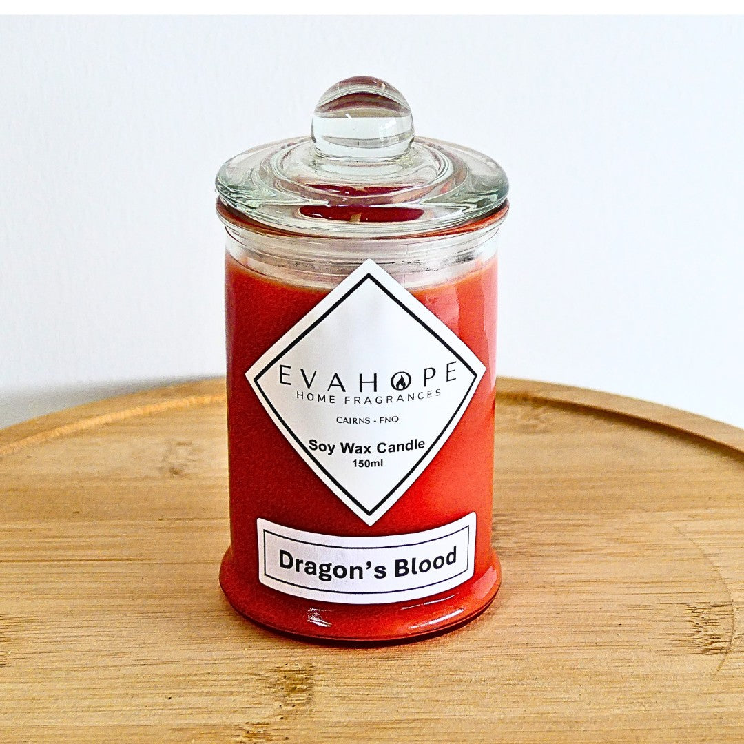 Dragons Blood - 150ml Natural soy Wax Candle. @30 hr slow burn