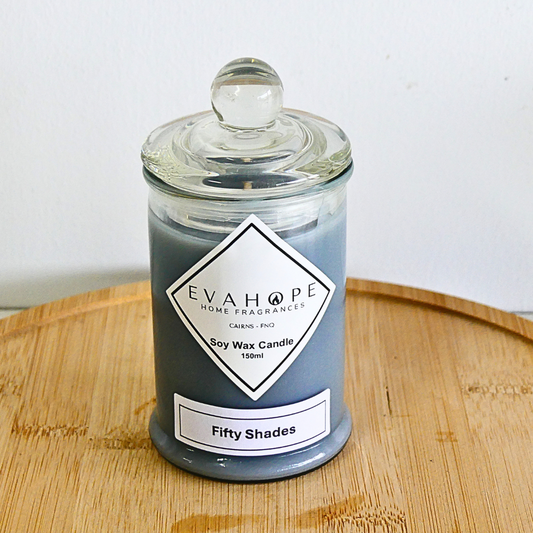 Fifty Shades 150ml Fully Scented, Natural Soy Wax. @ 30 Hr slow burn