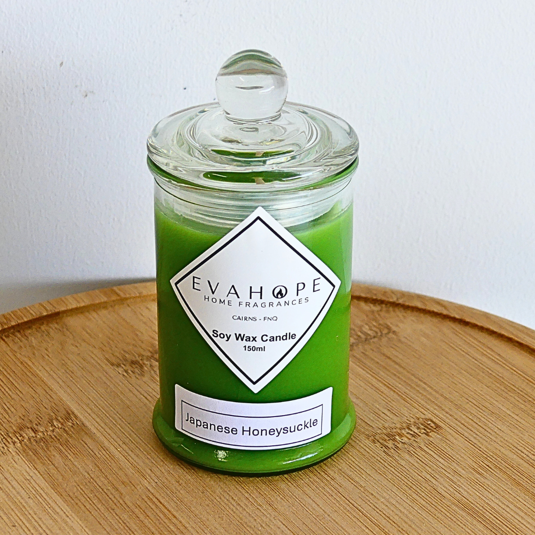 JAPANESE HONEYSUCKLE - 150ml Fully Scented candle. @30hr slow burn