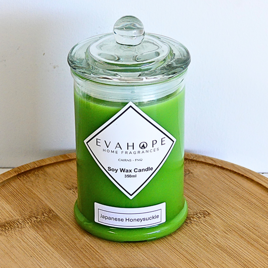 JAPANESE HONEYSUCKLE - 350ml Fully Scented candle. @65hr slow burn