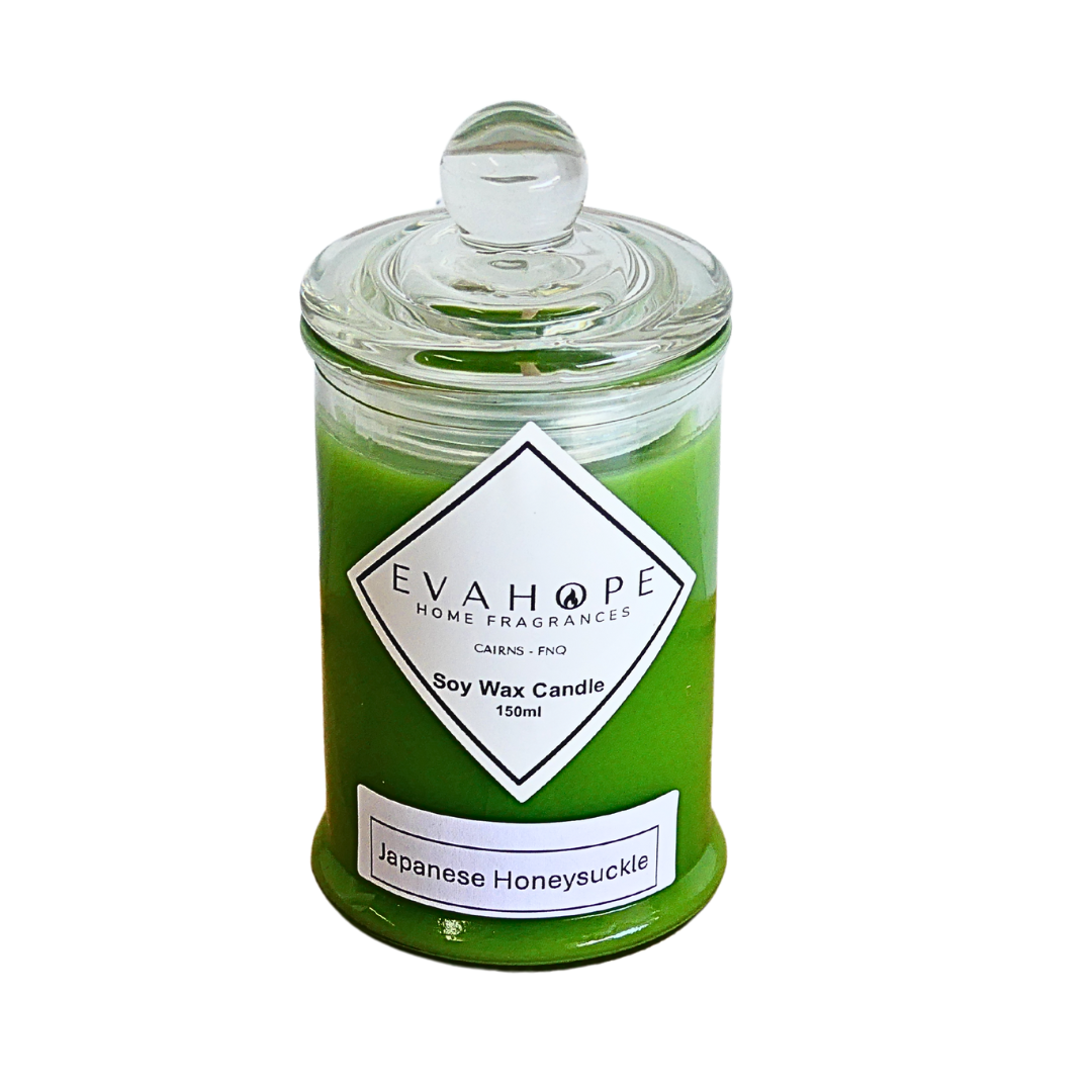 JAPANESE HONEYSUCKLE - 150ml Fully Scented candle. @30hr slow burn