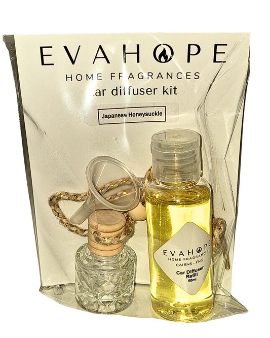 Japanese Honeysuckle 10ml Car Diffuser Kit. Incl: 50ml Refill
