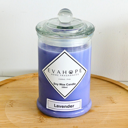 Lavender 350ml Fully Scented, Natural Soy Wax @ 65hr slow burn
