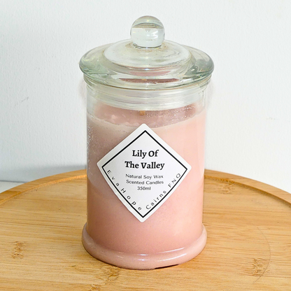 Lily Of The Valley 350ml Fully Scented, Natural Soy Wax @ 65 hr slow burn