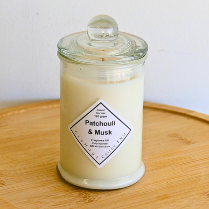PATCHOULI & MUSK -  Fully Scented 150ml Soy Wax candle