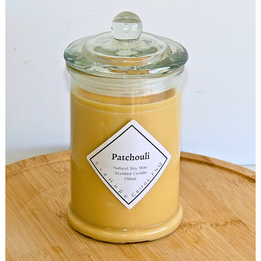 Patchouli 350ml Apothecary Jar Candle. @ 65 hr slow burn