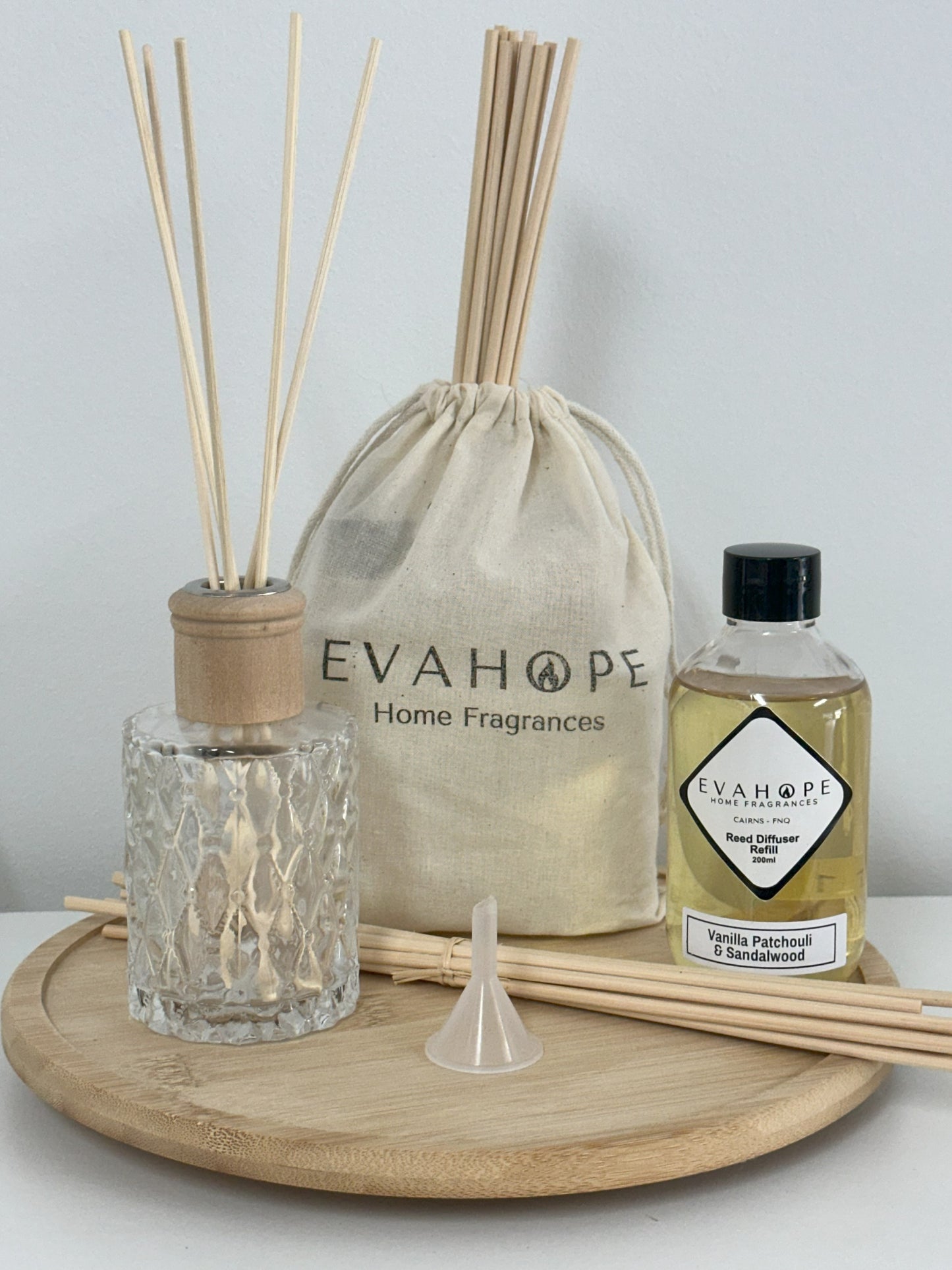 VANILLA PATCHOULI & SANDALWOOD - 200ml Reed Diffuser Refill Kit