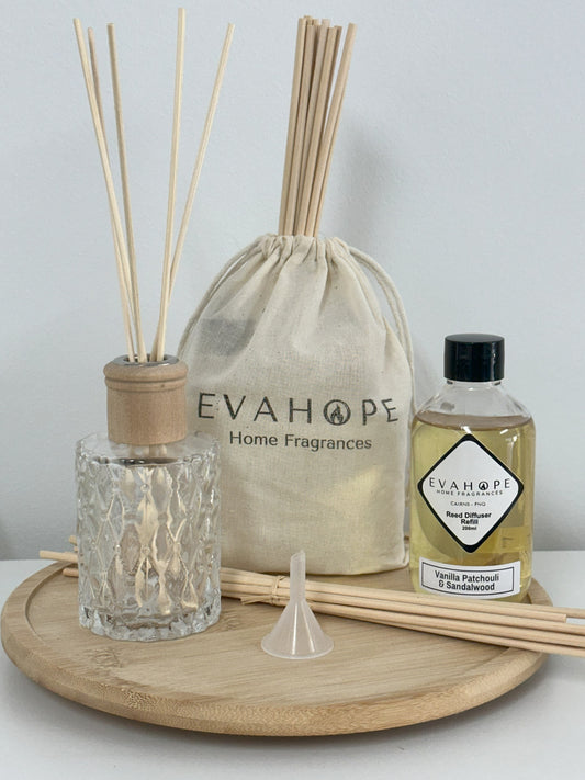 VANILLA PATCHOULI & SANDALWOOD - 200ml Reed Diffuser Refill Kit