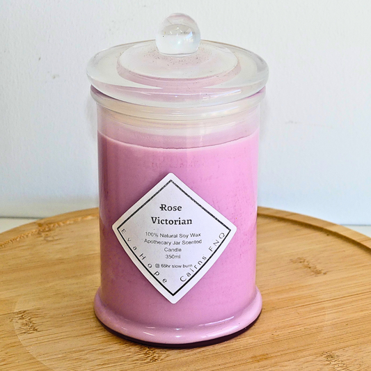 Rose Victorian 350ml Fully Scented, Natural Soy Wax. @ 65 hr slow burn
