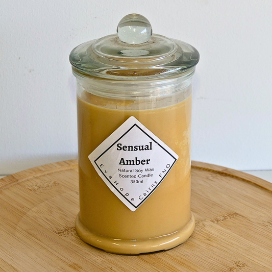 Sensual Amber 350ml Apothecary Jar.