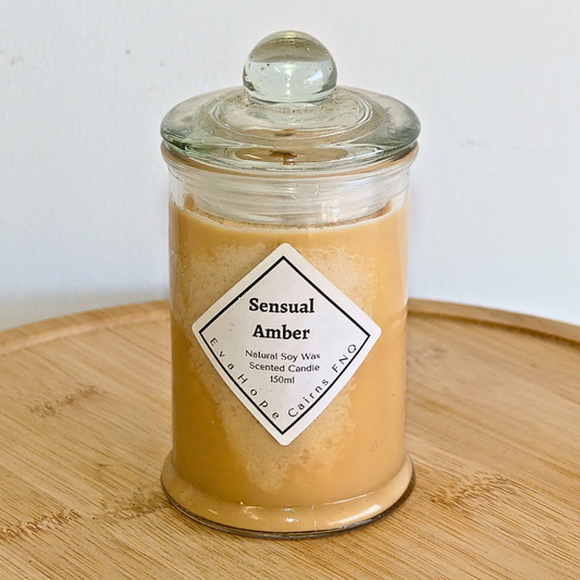 Sensual Amber 150ml Apothecary Jar.