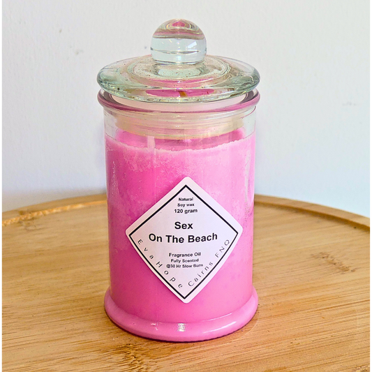 Sex On The Beach 150ml Fully Scented, Natural Soy Wax. @ 30 hr slow burn