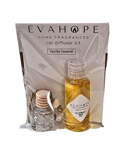 Vanilla Caramel 10ml Car Diffuser Kit. Incl: 50ml Refill