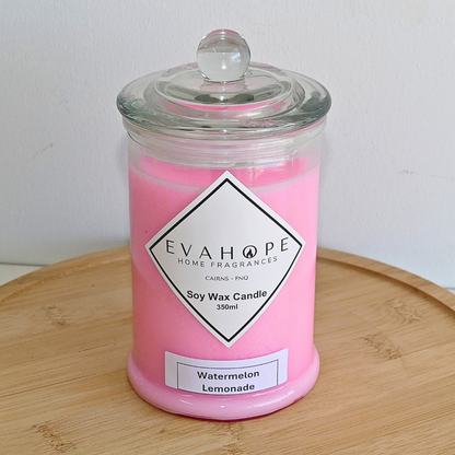 Watermelon Lemonade 350ml Fully Scented, Natural Soy Wax. @ 65 hr slow burn